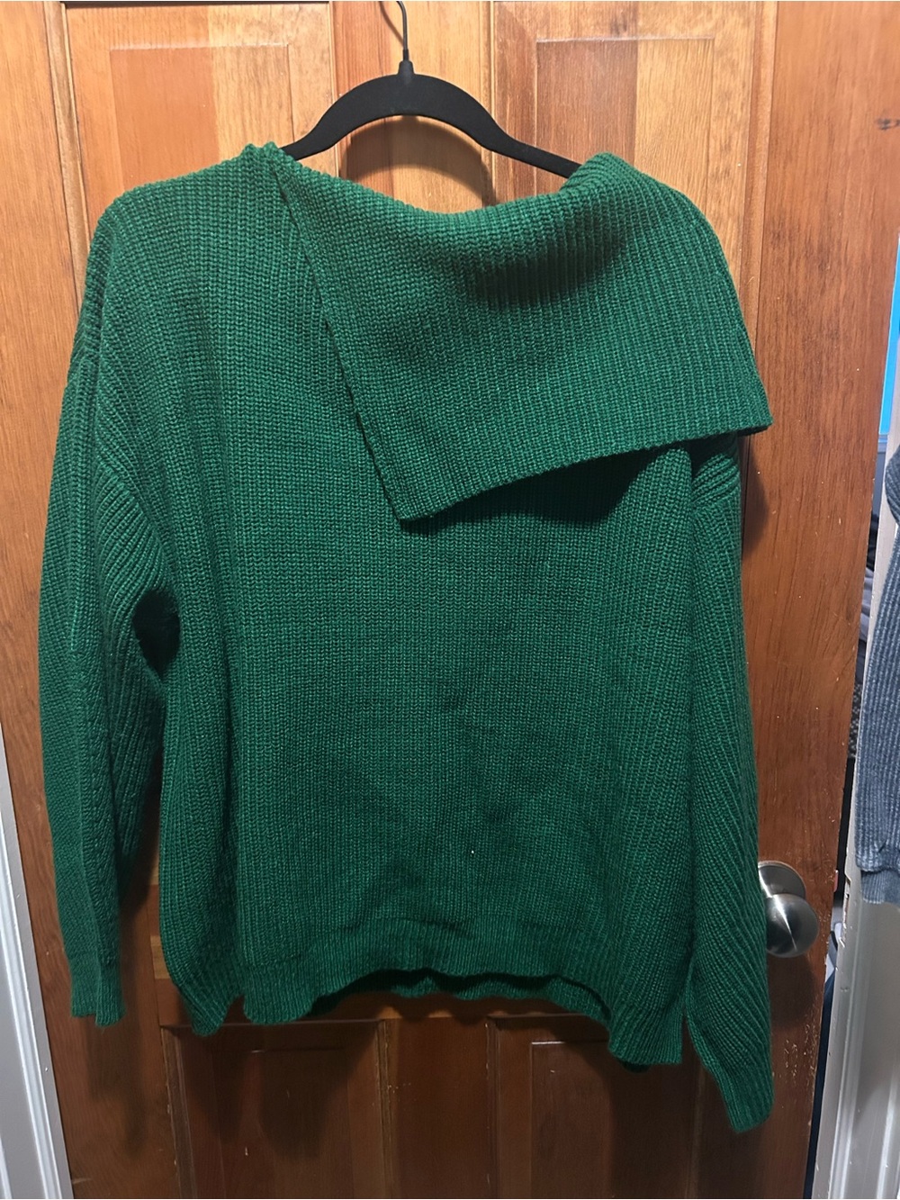Eloquii Emerald Green Draped Cowl Sweater
